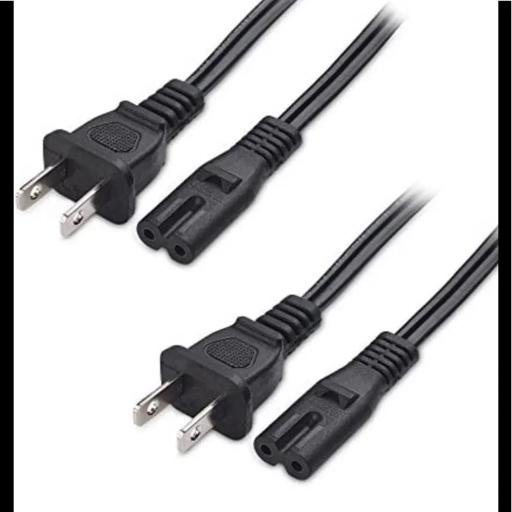 Playstation 4 (Lot of 2) Figure 8 Power Cords 5' NEW
